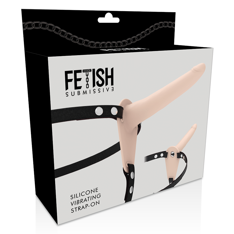 Fetish submissive arnãs vibrador silicona flesh 15cm
