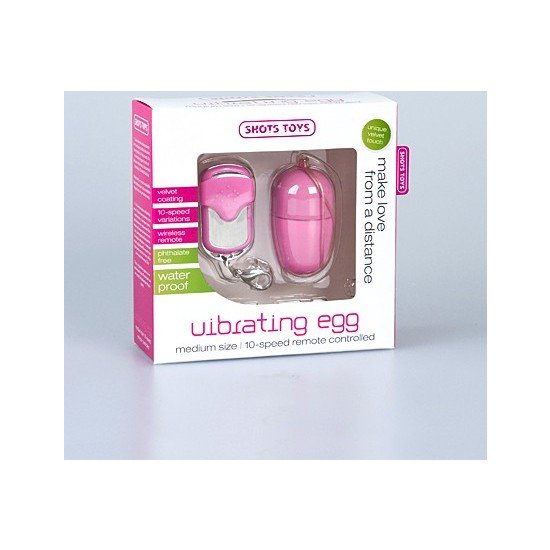10 velocidade vibrando ovo controle remoto rosa médio