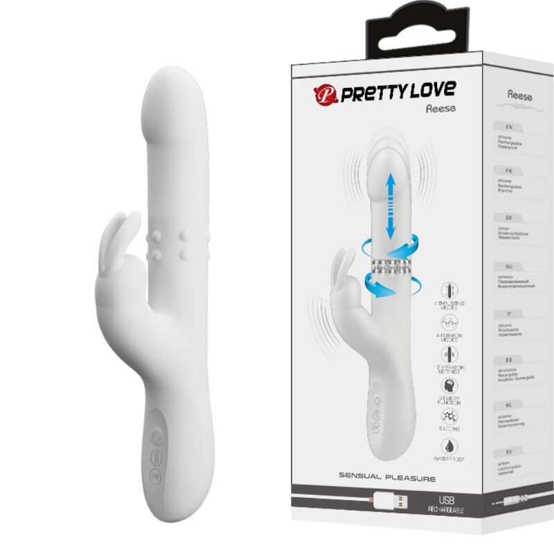 Vibrador Rotativo Prateado PrettyLove Reese