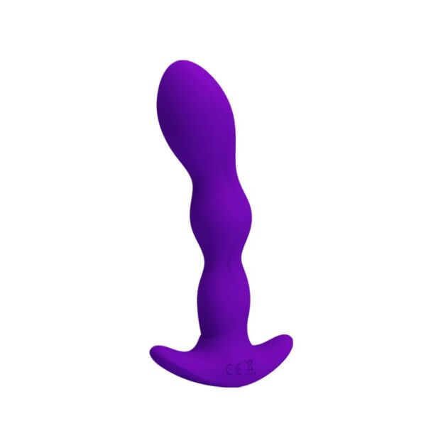 Vibrador anal Pretty Love BI-040068-1 em silicone, com a sua pega