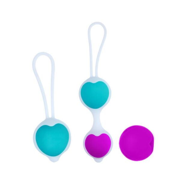 Bolas vaginais Pretty Love Hegel Ball em silicone, com o seu suporte e as suas bolas intercambiáveis