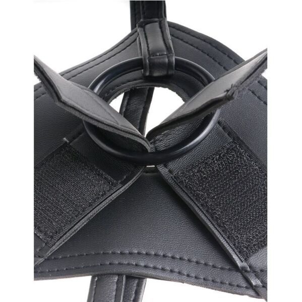 Arnês strap-on com dildo realista King Cock Strap-On Harness, com base de ventosa
