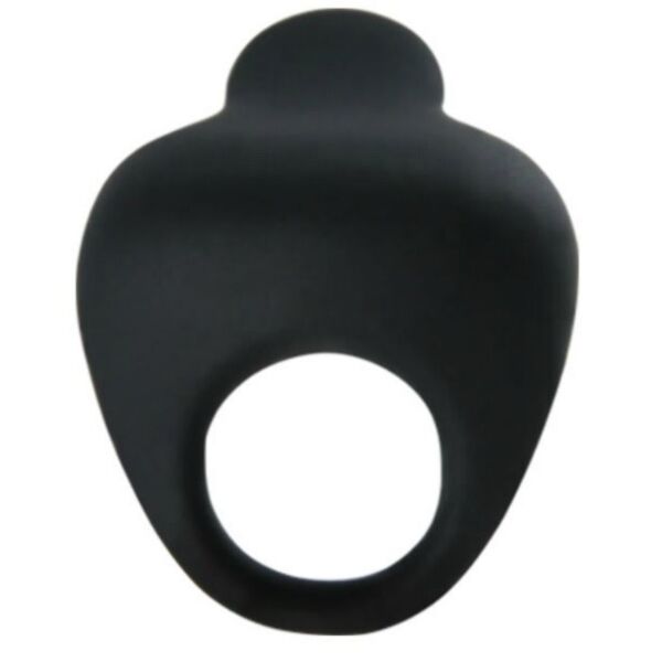 Anel vibratório Pretty Love Thimble em silicone preto com a sua bala vibratória