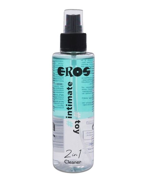 Limpador Eros 2 em 1 Intimate Toy, frasco de 150 ml com pulverizador