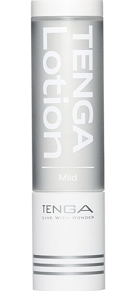 Frasco de lubrificante TENGA Lotion, nas versões Light e Mild