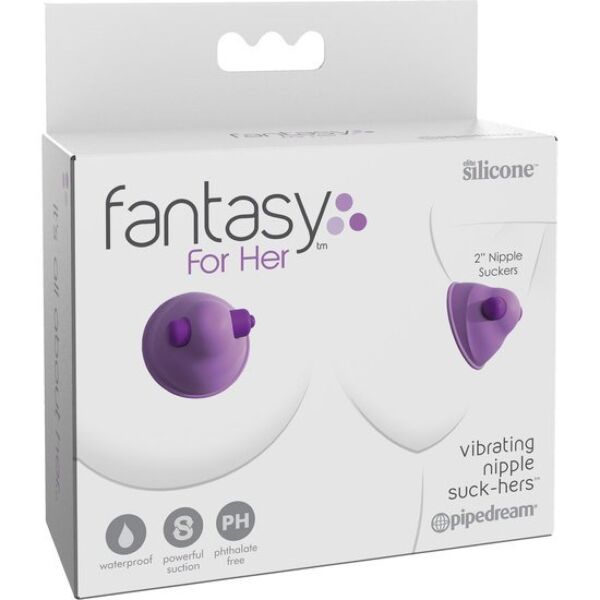 Estimulador de mamilos Fantasy For Her Vibrating Nipple Suck-Hers, com a sua copa de silicone
