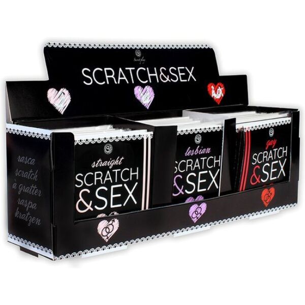 Expositor Secret Play Scratch & Sex 36 com jogos das versões Hetero, Gay e Lesbiana