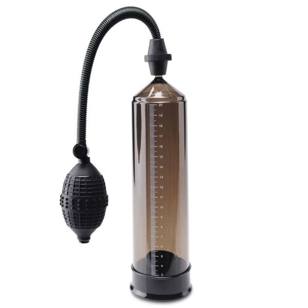 Bomba para o pénis Pipedream Pump Worx Euro Pump, com o seu cilindro de tubo fumado