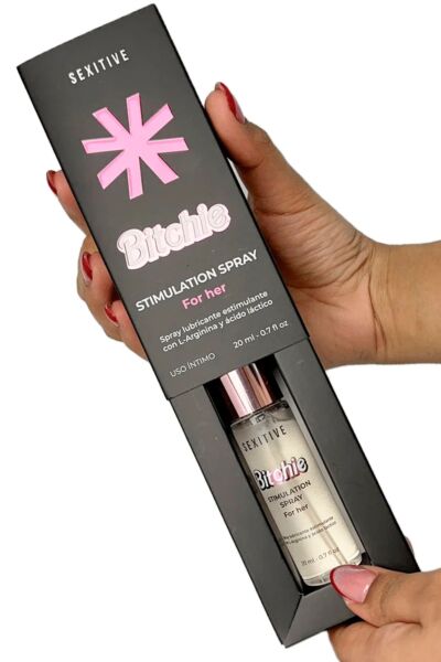Embalagem com pulverizador do Sexitive Bitchie Stimulation Spray de 20 ml