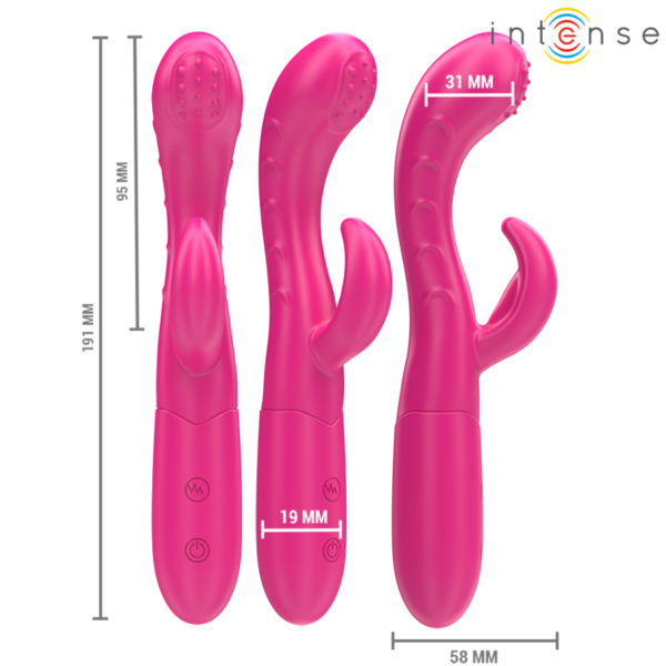 Vibrador rosa Intense Amara com língua estimuladora