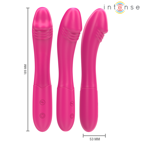 Vibrador rosa Intense Belinda de 19 cm com haste flexível