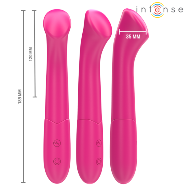 Vibrador flexível Intense Fun Paty em silicone, 19 cm