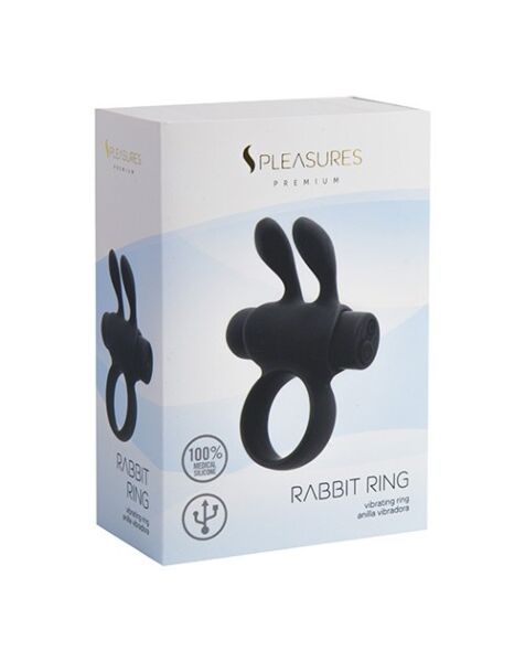 Anel vibratório S Pleasures Rabbit Ring Rechargeable com a sua bala
