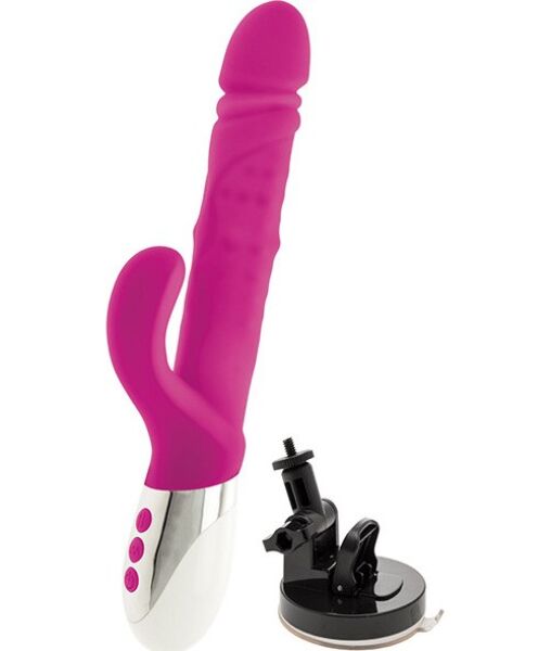 Vibrador rabbit S Pleasures Xtreme com o acessório de ventosa