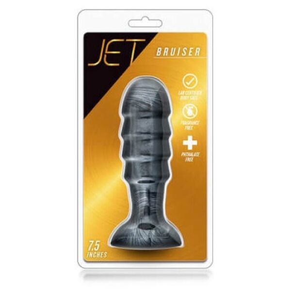 Plug anal Blush Novelties Jet Bruiser com relevos e base com ventosa