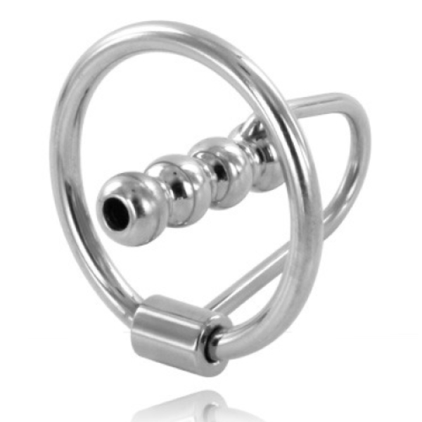 Anel para glande Metal Hard 30 mm com plug uretral