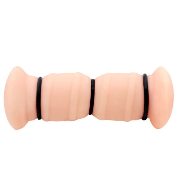 Masturbador duplo Crazy Bull Emma de cor natural