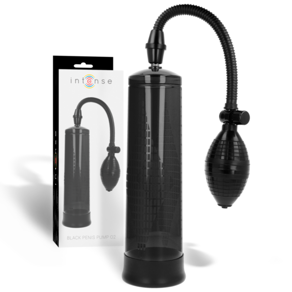 Bomba de vácuo peniana Intense Penis Pump 02, com cilindro transparente, manípulo e manómetro