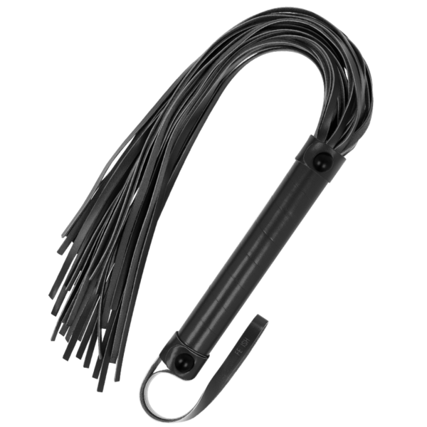 Chicote BDSM Fetish Submissive de couro vegano, de 28 cm