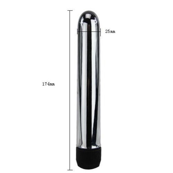 Vibrador clássico Baile BW-006002 com acabamento metalizado