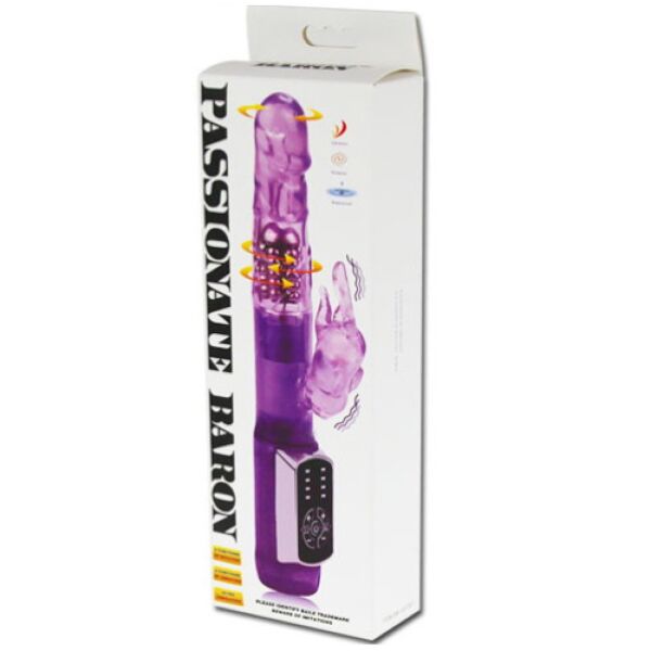 Vibrador rabbit Baile Passion Baron com o seu painel de controlo tátil