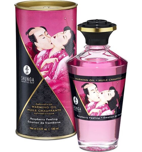 Frasco de óleo de massagem Shunga com efeito calor, de 100 ml