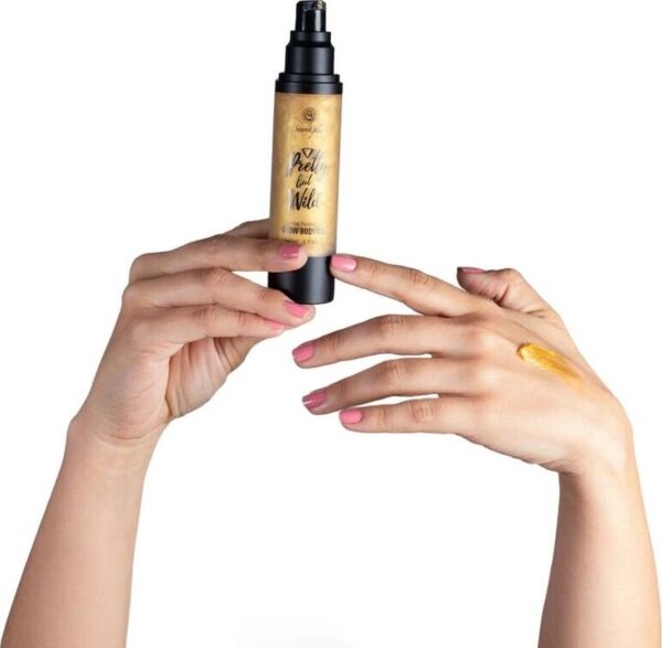 Embalagem do óleo corporal iluminador Glow Body Oil Pretty But Wild da Secret Play