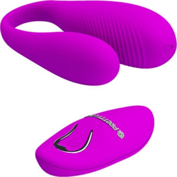 Vibrador para casais Pretty Love Aldrich, cor-de-rosa, com o respetivo comando à distância