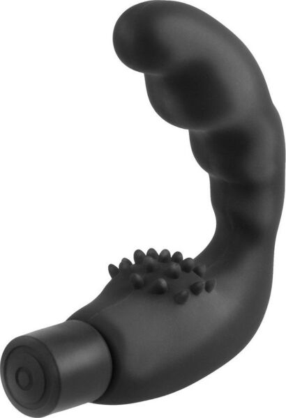 Vibrador anal Anal Fantasy Reach Around da Pipedream, com o corpo curvo e a base com saliências