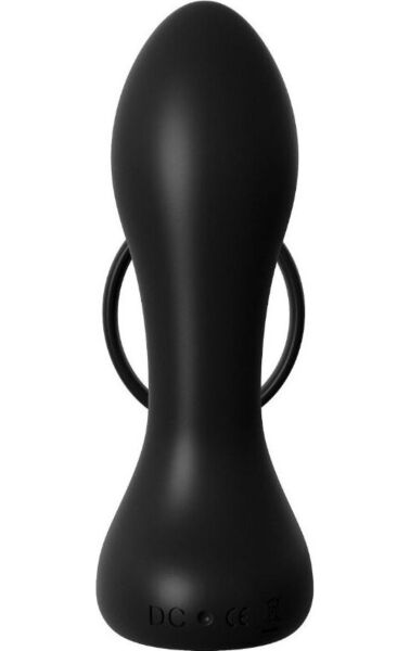 Anel vibratório com plug prostático Ass-Gasm Pro recarregável da Pipedream, em silicone