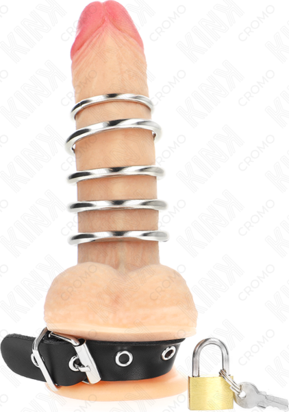 Kink Ring Power, correia preta com seis anéis metálicos