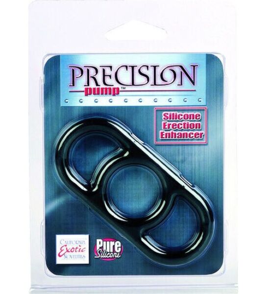 Anel CalExotics Precision Pump Enhancer Black com duas pegas