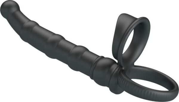 Anel peniano vibratório Pretty Love BI-210375 com o seu plug anal de silicone