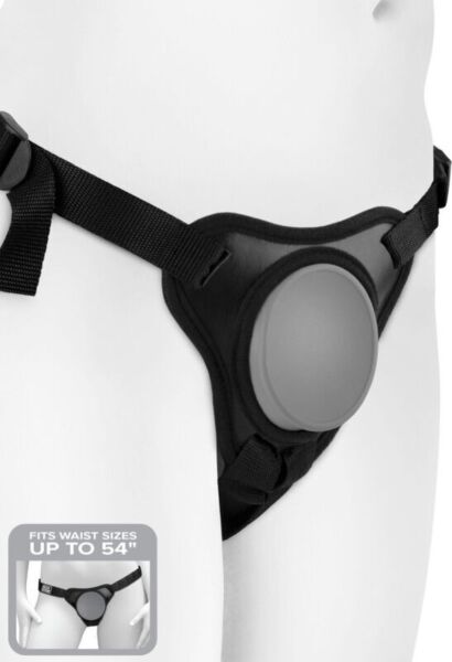Arnês strap-on Pipedream Body Dock Elite Mini com placa de silicone e correias de nylon