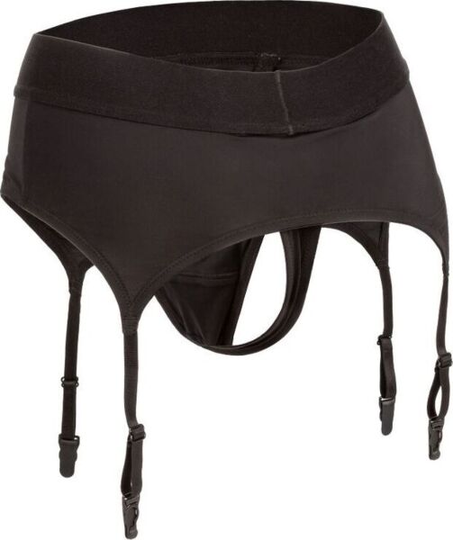 Arnês tanga CalExotics Boundless Thong with Garter com ligas e anel frontal