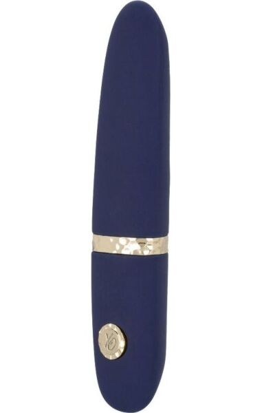 Mini vibrador CalExotics Chíc Daisy em azul, com a sua ponta fina
