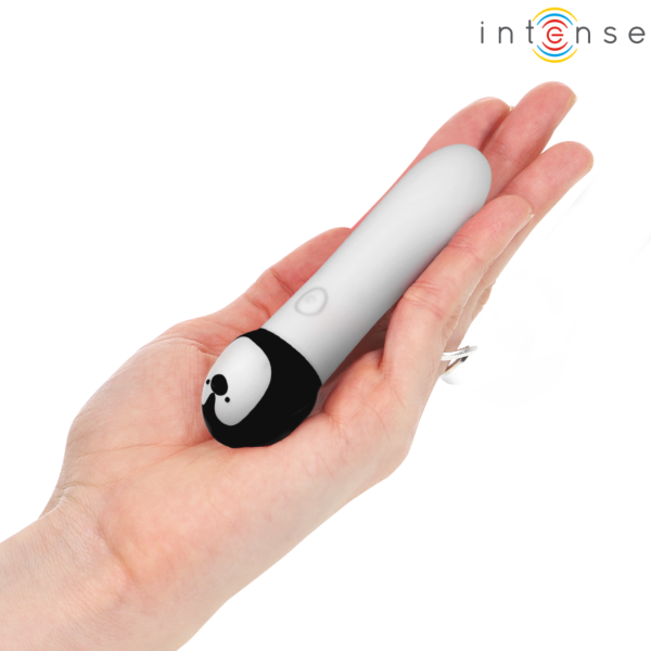 Bala vibratória Intense Rico, branca e em forma de pinguim