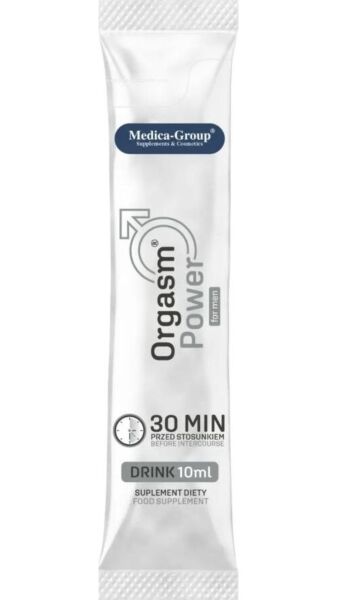 Suplemento líquido Medica Group Orgasm Power Drink de 10 ml, sabor a cereja
