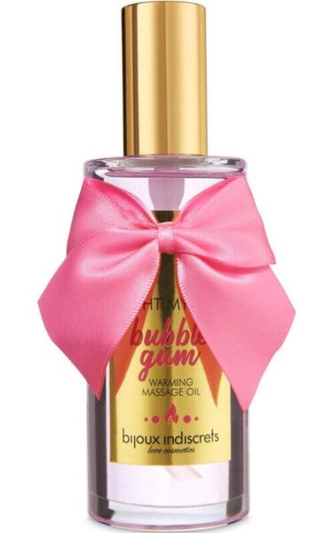 Bijoux Indiscrets Bubblegum Play Kit com o seu óleo aquecedor, o seu gel de massagem e o seu brilho labial
