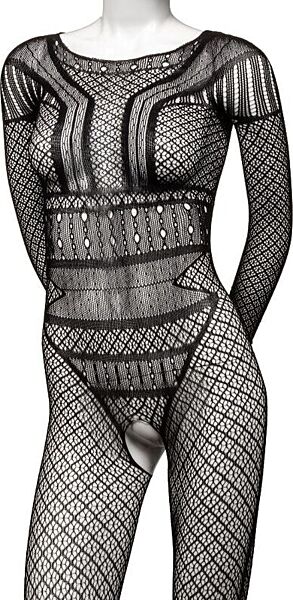 Body de renda de corpo inteiro CalExotics Scandal Lace Body Suit, sem entrepernas
