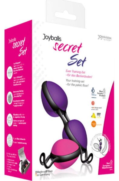 Bolas vaginais JoyDivision Joyballs Secret Set, com a bola individual e a dupla