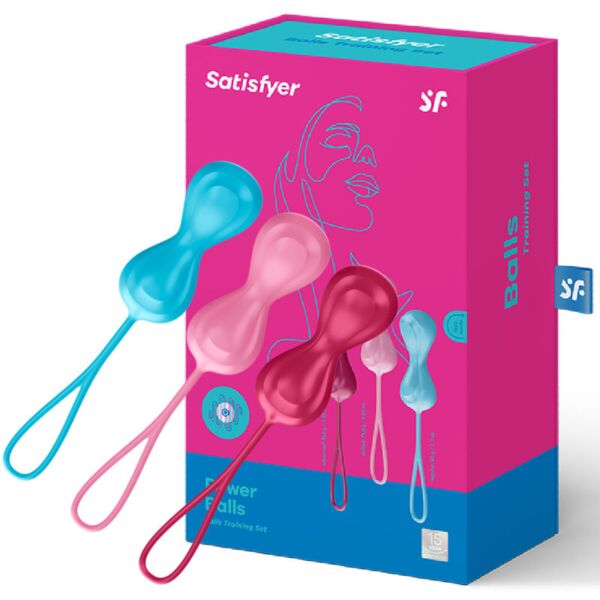 Bolas vaginais Satisfyer Loveballs Training Set 1
