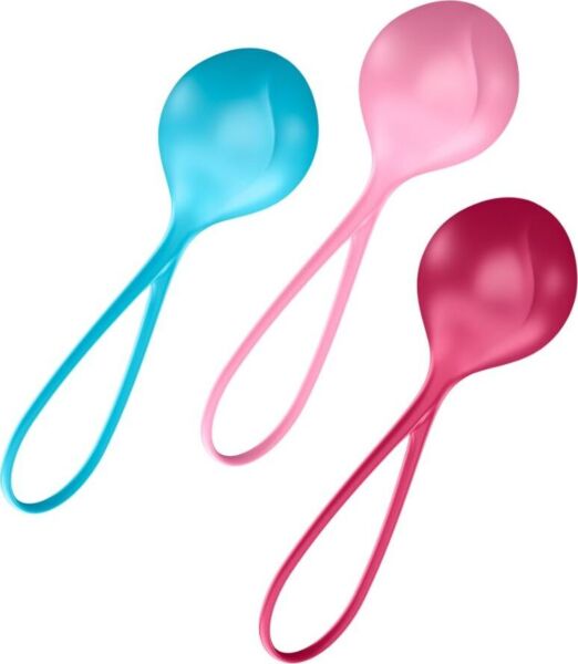 Conjunto de bolas de Kegel Satisfyer Loveballs Training Set 3 em silicone