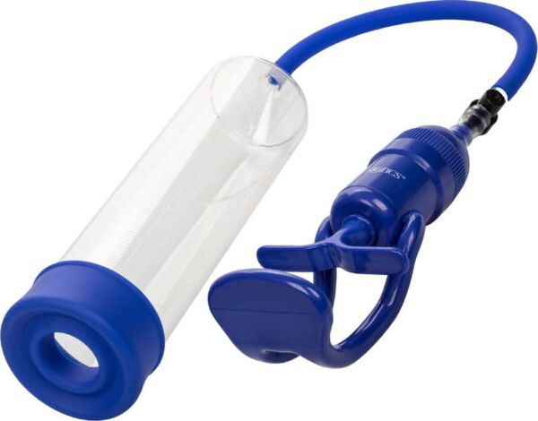 Bomba para pénis CalExotics Admiral Sta-Hard, com cilindro transparente, mangueira e pega de bombagem