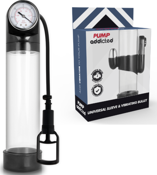 Bomba de ereção Pump Addicted RX9 com vibrador e manómetro