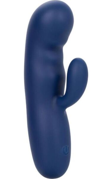 Vibrador de motor duplo CalExotics Cashmere Silk Duo em azul