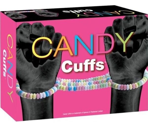 Algemas comestíveis Spencer & Fleetwood Candy Cuffs, de contas de caramelo coloridas