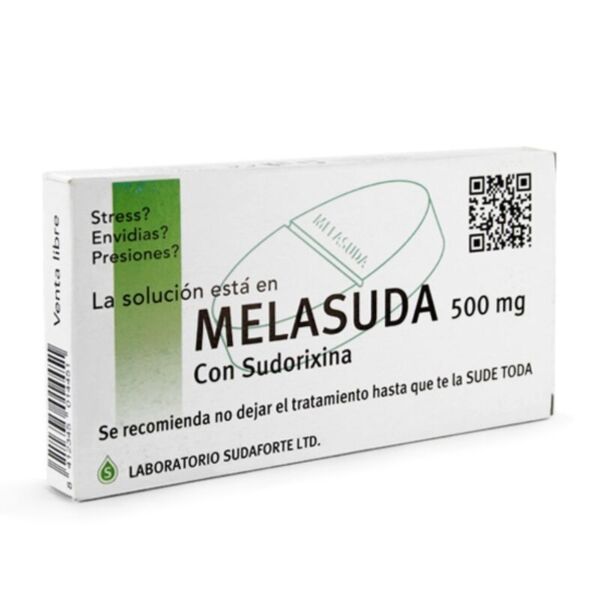 Caixa de rebuçados Melasuda 500 mg da Diablo Picante, com aspeto de caixa de medicamentos
