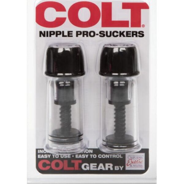 Ventosas para mamilos Colt Nipple Pro-Suckers com cilindro e mecanismo de ajuste por rotação