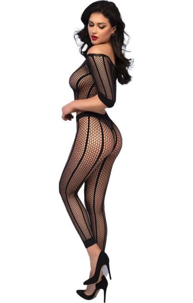 Conjunto sem costuras Chilirose CR 4647 em preto, com top e leggings